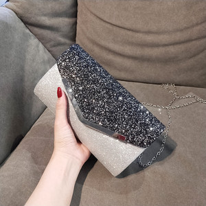 <b>Wedding</b> Shiny Handbags Bridal Metal <b>Clutches</b> Chain Shoulder Bag Golden Sequined Evening Women Bags Envelope <b>Clutch</b> Bag - Product Image 6