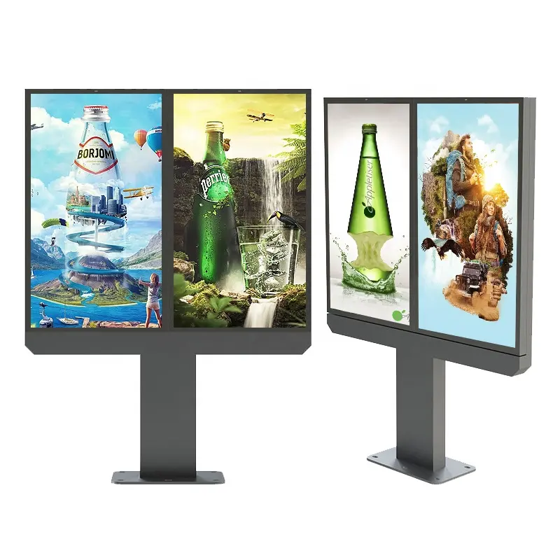65 "Outdoor-Touchscreen Super Slim Hohe Helligkeit Dual Screen Außenwerbung Display Digital Signage Kiosk