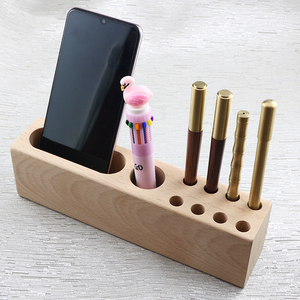 Portapenne in Legno Organizzatore da <span class=keywords><strong>Scrivania</strong></span> Multiuso Portaoggetti <span class=keywords><strong>per</strong></span> <span class=keywords><strong>Cancelleria</strong></span> Porta Cellulare e Penne <span class=keywords><strong>per</strong></span> Ufficio - Product Image 4