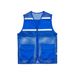 REHEXIMPEX Unisex breathable mesh waistcoat with custom logo printing, featuring a front zipper <b>design</b> for easy wear - Product Image 3