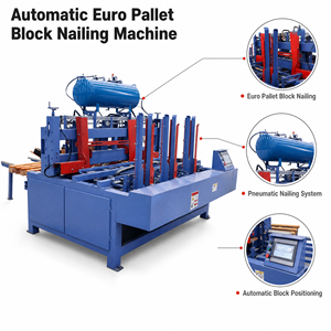 Machine automatique de clouage de palettes euro pour la production et l'assemblage de palettes en bois - Product Image 1