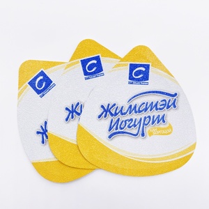 Diseño personalizado 65mm 75mm 88mm 118mm diámetro troquelado papel de aluminio tapa de yogur - Product Image 4