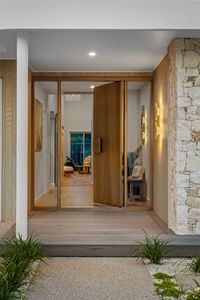 Porte coulissante en bois massif, porte en bois pour balcon et salon, isolation phonique, résistance à l'humidité, vente directe d'usine, porte d'entrée - Product Image 6