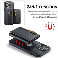Coque de Téléphone en Cuir PU Leyi Étui Portefeuille à Rabat avec Blocage RFID pour iPhone 15 et Samsung S24 Compatible Charge Sans Fil