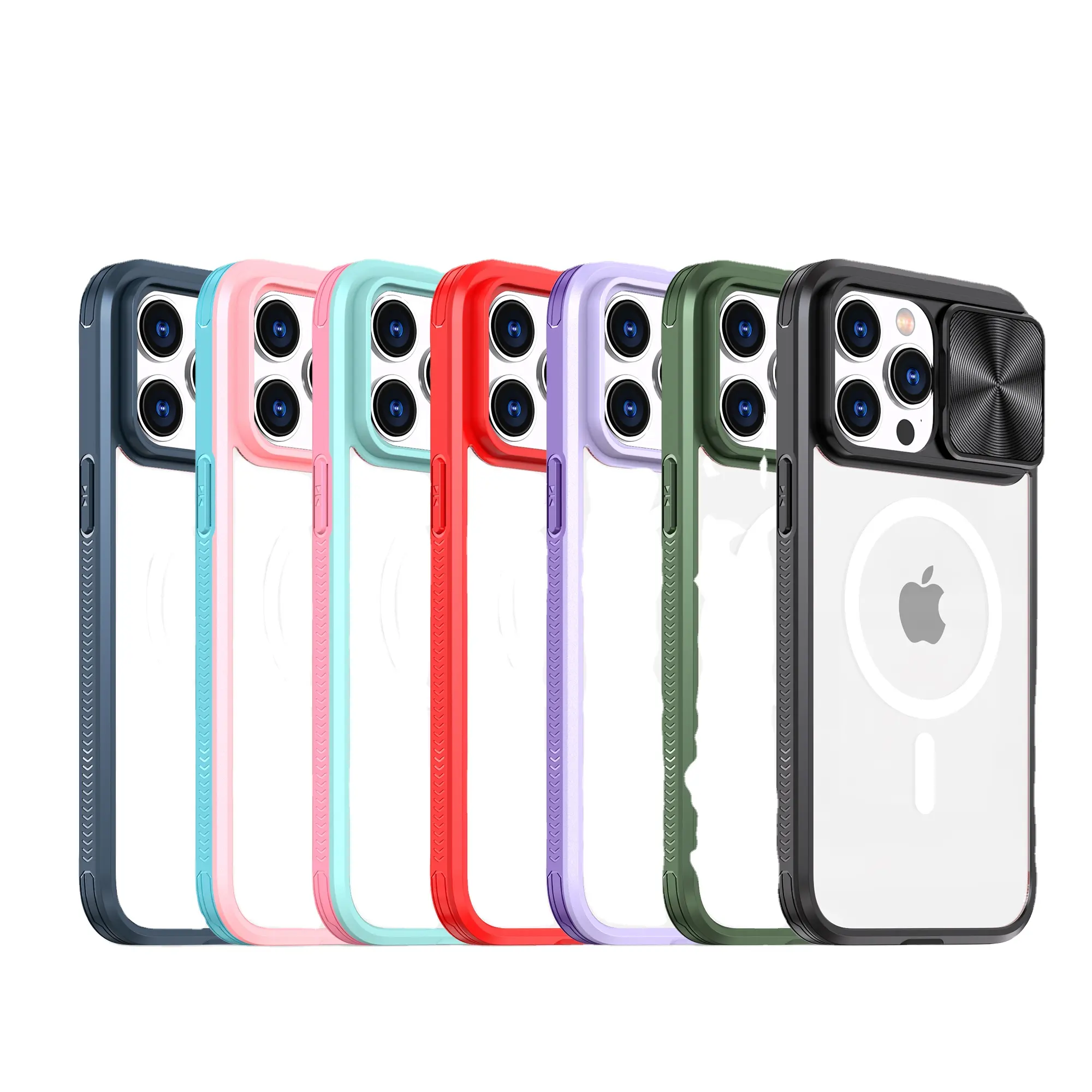 for iphone 13 pro full protection cell phone case slide camera wireless charging phone case for iphone 13 14