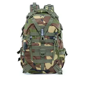 Waterproof Multifunctional Tactical Backpack Travel Mountaintop Backpacking Bag with Rain Cover for Outdoor Camping Linen Nylon