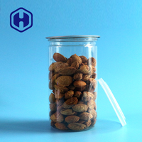 710ml Cilindervormige BPA-vrije, voedselveilige, lekvrije verpakking van plastic (PET) voor chocolade, gedroogde dadels, fruit, snacks, koekjes en gelei.