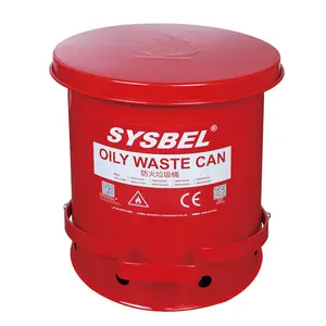SYSBEL OSHA Standard 21 Gal 79.5L Feuerfestes Rot Entsorgung von öligem Müll behälter Öliger Abfall dose