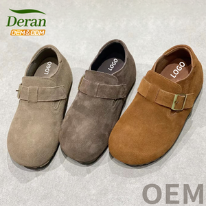 DERAN Nouveauté <span class=keywords><strong>Hiver</strong></span> Sabots <span class=keywords><strong>Birkenstock</strong></span> Unisexe Personnalisés en Cuir Véritable de Haute Qualité avec Support de Voûte Plantaire pour <span class=keywords><strong>Femme</strong></span> - Product Image 3