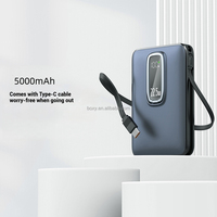 Nouvelle banque de puissance rapide magnétique PD 22.5W 5000mAh 15W affichage à LED de charge sans fil et support numérique banque de puissance 5000mAh