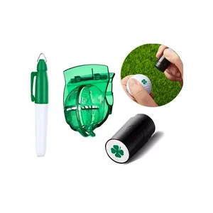 OEM/ODM ucuz özel Logo uygulama topu Liner Marker aracı hızlı kuru mürekkep Golf topu Stamper Golf acemi hediye seti