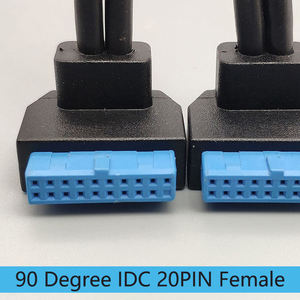 สาย USB 3.0 IDC 20PIN ตัวเมีย 90 องศา IDC 20PIN ตัวเมีย 3A ชาร์จเร็ว สายเชื่อมต่อเมนบอร์ดสำหรับคอมพิวเตอร์ สายถัก PVC - Product Image 4