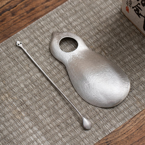 Tin <b>Tea</b> Scoop Handmade Irregular Shape <b>Tea</b> Ceremony Accessory For Kung Fu <b>Tea</b> <b>Set</b> - Product Image 3