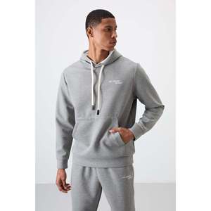 Conjunto Deportivo para Hombre en Algodón Gris Melange, Grueso, Suave, Texturizado, con Bordado - 85255 - Gb melange/gb melange - Product Image 3