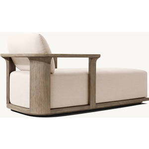 Muebles de Patio para Exteriores, Tumbona de Madera de Teca Sólida de Calidad Superior para el Borde de la Piscina - Product Image 1