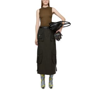 Nouvelle arrivée, jupe cargo midi décontractée pour femmes, respirante, personnalisée, légère, 100% coton, multi-poches - Product Image 3