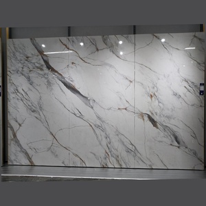 <span class=keywords><strong>Dalle</strong></span> de Pierre Réelle 1200x2400x9mm, Surface Brillante Pierre Frittée Modèle Complet pour Décoration Intérieure Maison - Product Image 2