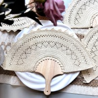 Éventails en paille tressée vintage élégants avec manche en bois, faits main sur mesure, style bohème chic, pour décorations de mariage, cadeaux d'événements, faveurs de mariage et décoration intérieure