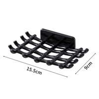 Support mural moderne pour savon, sans perçage, étanche et durable, avec égouttoir et crochet, pour rangement et organisation dans la salle de bain