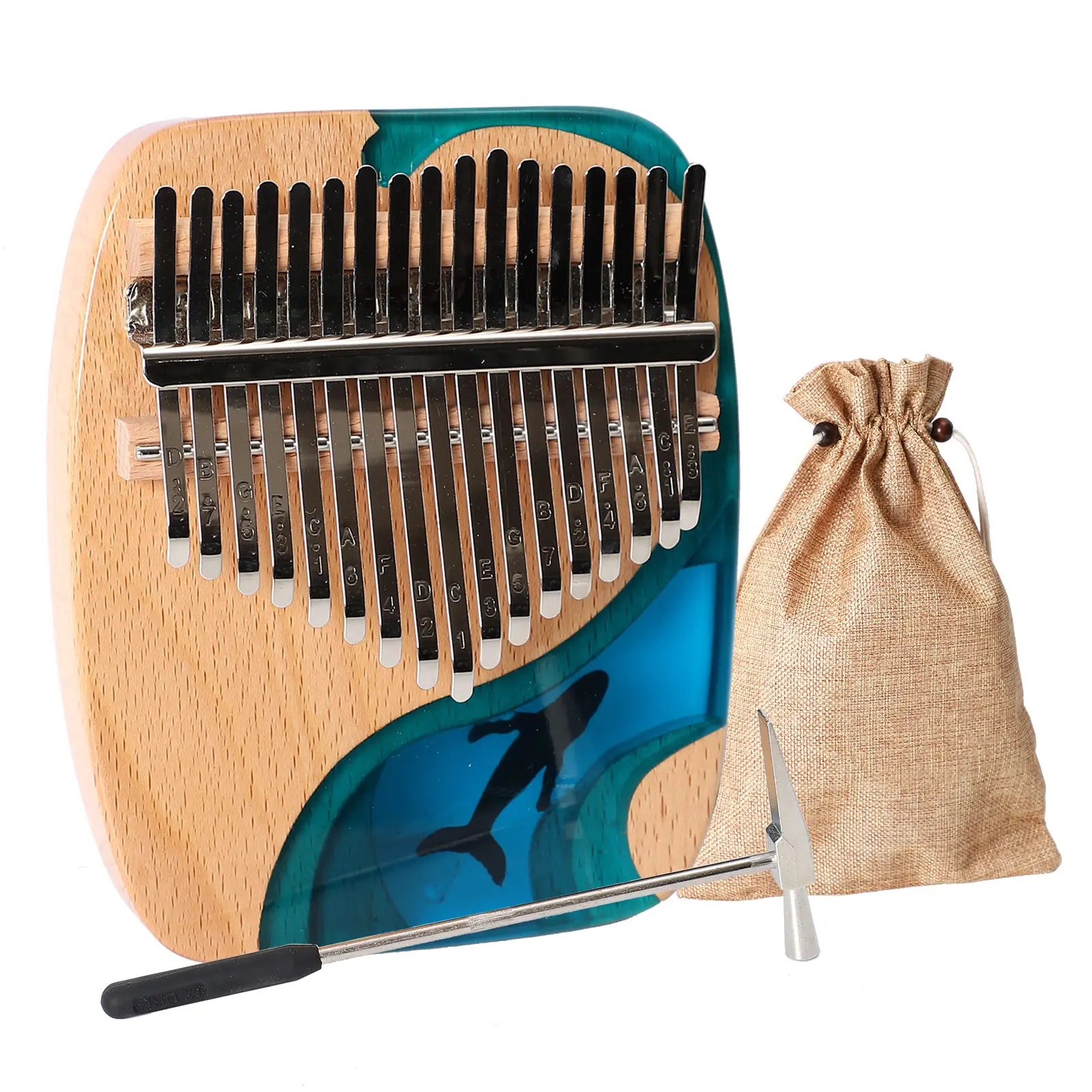 New popular Kalimba wholesale and customizable Wooden 17 keys this year's most popular musical instrument Kalimba