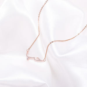 Vòng Cổ Mặt Dây Chuyền HOVANCI Hình Chữ Cái Ả Rập Hồi Giáo Cá Nhân Hoá Trang Sức Vòng Cổ Mặt Dây Chuyền Kim Cương Pha Lê CZ - Product Image 2