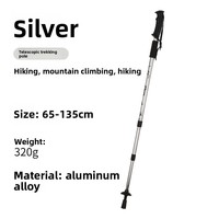 Bâtons de randonnée pliables télescopiques multifonctionnels en alliage d'aluminium à trois sections pour la défense personnelle, la randonnée, l'escalade et le trekking