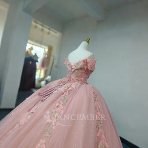 Para Jancember ANY01 Fairy Off-Shoulder Butterfly Empire Puffy Quinceanera Dress con apliques de cintura natural bordados para parte - Product Image 5