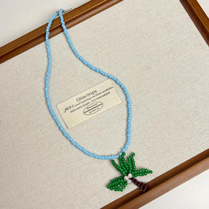 Collier tendance vintage 2025 en forme de cocotier, collier ras du cou élégant en coquillage anti-ternissement avec perles de riz et diamants pour bijoux d'anniversaire - Product Image 4