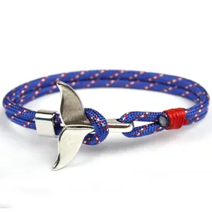 Fashion bracelet nautical wristband whale tail bracelet wholesale