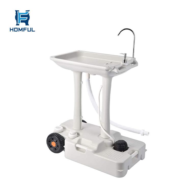 Портативная ручная мойка HOMFUL, походная раковина, станция для ручной мойки, новый насос из полиэтилена высокой плотности, резервуар для воды, раковина для кемпинга