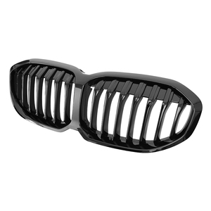 LUMA 20 + Gloss Black <span class=keywords><strong>Chrome</strong></span> M Color Single Slat Kidney Grille Nouveau pare-chocs avant en ABS pour <span class=keywords><strong>BMW</strong></span> Série <span class=keywords><strong>1</strong></span> F40 2020 + Kidney Grille - Product Image 5