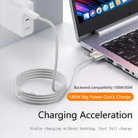 140W USB-C à Magnétique 3 6.6FT Charge Rapide 28V 5A Megsaf 3 Câble pour Mac Book Pro Air/Pro