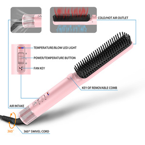 Electric Hair Straightener With Negative Ion Technology Tourmaline Ceramic Plate Adjustable Temperature For Dry And Wet Hair - Product Image 4