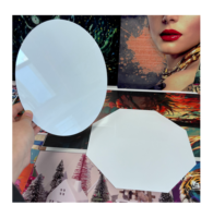 Plaque Ronde en Aluminium de 6, 8 et 10 Pouces, Vierge, Blanche, Personnalisable, pour Impression par Sublimation, Forme Cercle Plat 2D