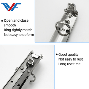 Kim loại vòng chất kết dính Clip <span class=keywords><strong>3</strong></span>-<span class=keywords><strong>ring</strong></span> chất kết dính A4 Vòng cơ chế bền, nhiều màu, lý tưởng cho văn phòng & trường học - Product Image 2