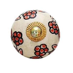Boutons de meuble en porcelaine en gros, poignées de porte multicolores, motif floral moderne, pour armoires de chambre et de cuisine, style vintage, pour villas et hôtels, faciles à installer - Product Image 6