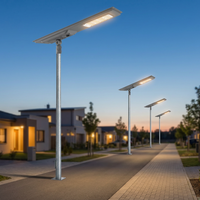 Lámpara Solar LED para Calle con Certificación CE IP65, Aleación de Aluminio, 50W-90W, Control de Tiempo Automático, Temperatura de Color 3000-6000K, Ra70