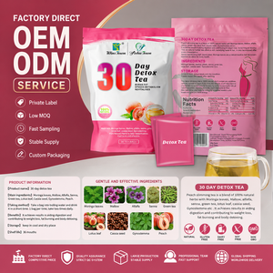 Té Detox de Duración de <span class=keywords><strong>30</strong></span> Días de Marca Privada, Bolsitas de Té Herbal de Durazno, Té Adelgazante, Productos para la Pérdida de Peso, Suministro al por Mayor de Fábrica OEM ODM - Product Image 2