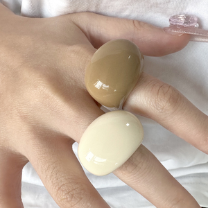 <span class=keywords><strong>2025</strong></span> Новое дизайнерское акриловое кольцо Макаронный цвет модное овальное квадратное женское кольцо из смолы милое летнее кольцо - Product Image 5