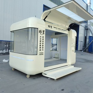 Carrito de Comida, Remolque de Cocina Móvil con Refrigerador, Mostrador de Exhibición y Toldo para Negocios de Comida al Aire Libre - Product Image 3
