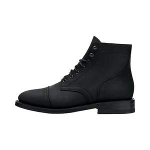 Bottes habillées pour homme en cuir véritable 100% cousues Goodyear, à lacets, à bout rond, toutes saisons - Product Image 4