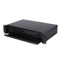 Caja Terminal de Fibra Óptica SC de 2U y 48 Puertos con Cajón Extraíble, Panel de Conexiones ODF de Alta Resistencia para Montaje en Rack, para Redes de Centros de Datos FTTH
