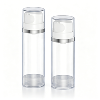 Grosir Botol Pompa Airless Silinder 50 80 100 130 150ML Sablon Sprayer Masker Wajah Perawatan Kulit Serum Lotion