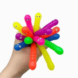 Jouet sensoriel anti-stress en TPR, chenille colorée extensible, jouet amusant et mignon à tirer, en caoutchouc souple, vente chaude - Product Image 3