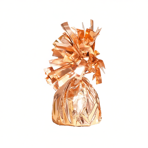 Ballon en feuille d'aluminium rose doré lesté pour décorations de fête et festivités - Product Image 1