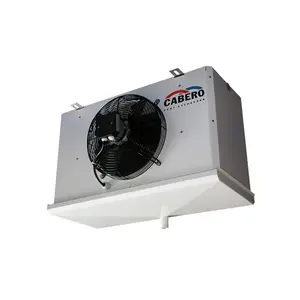 Freon or ammonia heat exchanger roof mounted evaporative air cooler