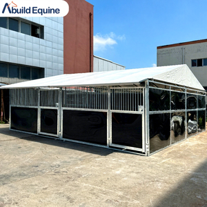 Frontali per Box Cavalli da Esterno Portatili con Tettoia e Cancello - Product Image 1