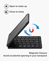 Delux KF19 Folding Wireless Keyboard Portable Multi-Device Compatible for Windows Android IOS Tablet Phone