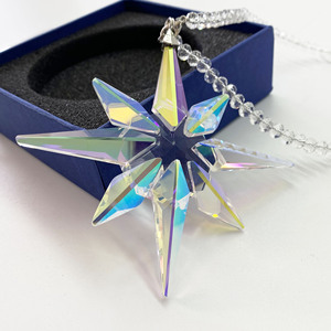 Adorno de Copo de Nieve de Cristal con Estrella Pequeña para Colgar en el Árbol de Navidad - Product Image 6