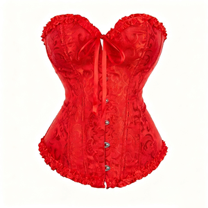 Áo nịt ngực gợi cảm bustiers hoa ren Tops cho phụ nữ hoa in cổ điển Corset Gothic satin đồ lót corselet overbust xương - Product Image 1